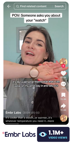 Embr Labs TikTok video