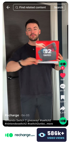 Recharge TikTok video