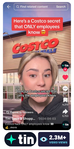 Tin Savings TikTok video